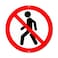 No Walking No Jaywalking Sign - 8 Inch Circle PVC Safety Sign - Premium PVC Sign For Workplace Warehouse Jobsite OSHA Regulation - Weather Proof Fade Resistant - Made In USA - PVC0195
