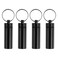 uxcell 4 Pcs Metal Toothpick Holder, Reusable Toothpick Case Waterproof Toothpick Container with Keychain for Outdoor Picnic Camping Traveling, Black