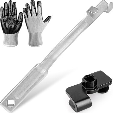 Fasouna Wrench Extender Tool Bar 13.5&acirc;&euro; Universal Wrench Extension Torque Adaptor Extended Wrench Set for Extra Leverage, 1/2" Drive &amp; 13.5&acirc;&euro; Wrench Cheater Bar+ Non-Slip Gloves