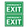 (2 Pack) Emergency Exit Sign Sticker, 8.85 x 5.85", Self-Adhesive Vinyl Sticker Decals, Indoor &amp; Outdoor Use, UV Protected &amp; Waterproof, Green and White Business Signs