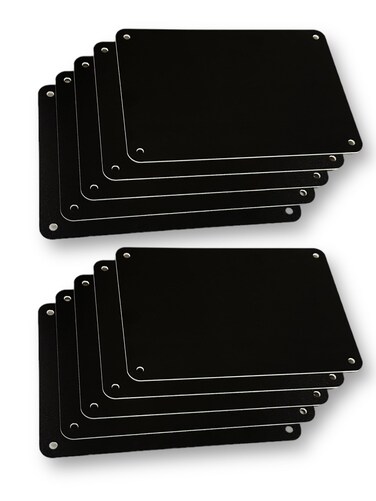 10 Pack Sign Blanks Black 7x10 PVC For Crafting, Painting, Vinyl, Safety, and Parking lot Signs