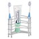Linkidea Corner Wall Mount Toothbrush Holders for Bathroom, Self Adhesive Triangle Corner Shower Shelf for Tile Walls, Stainless Steel Electric Toothbrush Toothpaste Organizer (Silver)