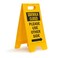 SmartSign 25 x 12 inch &acirc;&euro;&oelig;Sidewalk Closed - Please Use Other Side with Right Arrow&acirc;&euro; Two-Sided Folding Floor Sign, Plastic, Black and Yellow