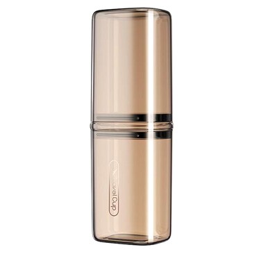 Zurtoki Plastic Toothbrush Holder Travel Case,Portable Travel Toothbrush Holder Case, Storage Container in Toothbrush and Toothpaste for School Camping Business Trip Bathroom (Translucent Curry)