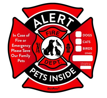 Pet Alert Stickers &acirc;&euro;&ldquo; Save My Pets in Case of Emergency Stickers &acirc;&euro;&ldquo; Inside The Window Static Cling Window Decals 4 Pack &acirc;&euro;&ldquo; UV Resistant Removable, NO Adhesive - Bonus: Pet Alert Wallet Card