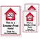 SmartSign This is A Smoke Free Home Stickers, Thank You for Not Smoking Decals   Pack of 3 EG Reflective Adhesive Decals/Labels/Stickers, Made in USA