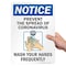 SmartSign 14 x 10 inch &Atilde;&cent;&acirc;&sbquo;&not;&Aring;&ldquo;Notice - Prevent The Spread, Wash Your Hands Frequently&Atilde;&cent;&acirc;&sbquo;&not; OSHA Sign, Digital Printing, 55 mil HDPE Plastic, Multicolor