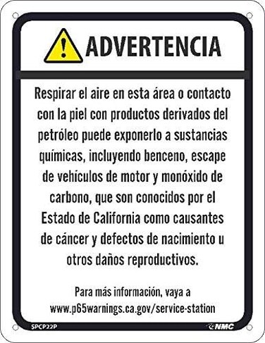 NMC SPCP22P Spanish Service Station Ca Prop 65