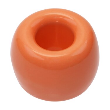 ONLYKXY 1pcs Mini Ceramic Toothbrush Base Holder Single Stand Ring Pen Holder for Bathroom Vanity Countertops Desk Organizer Tooth Brush Holder (Orange)