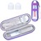 khanka Hard Electric Toothbrush Travel Case with 2 Pack Toothpaste Cap, Compatible with Philips Sonicare ProtectiveClean 4100 5100 5300 6100 6500, Holds Oral-B Pro 1000 3000 5000 6000 (Purple)
