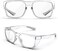 TOREGE Safety Glasses For Men, Stylish Safety Goggles Eye Protection Scratch Resistant With Anti-Fog And Anti-Blue Light Lens, Lightweight Protective Eyewear For Nurses Women(Transparent White&amp;White)