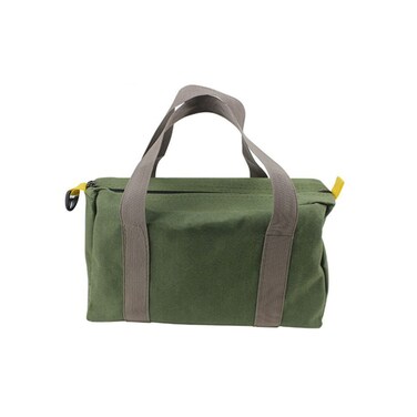 12 Inch Wide Mouth Tool Bag, Canvas Tool Bag, Heavy Duty Tool Storage Bag, Large Capacity Tool Tote Bag for Electricians, Power Tool Organizer Pouch, Tool Bags for Men
