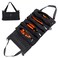Jaugufiy Tool Roll Bag,Canvas Tool Bag&iuml;&frac14;&OElig;Heavy Duty Tool Roll Up Bag with 5 Zipper Pockets&iuml;&frac14;&OElig;Hanging Tool Zipper Carrier Tote Tool Roll Organizer&iuml;&frac14;&OElig;Multi-Purpose Roll Up Tool Bag (Black)