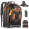 Tool Backpack, Heavy Duty Tool Bag, Hvac Tool Bags, Electrician Backpack Construction Backpack, Work Backpack for Men With Removable Tool Organizer and Laptop Compartment