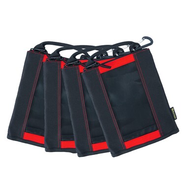 MELOTOUGH Zipper Tool Pouch Small Zipper Tool Bag - Utility Canvas Heavy Duty Mesh Tool Bag withCarabiner Clip (4, Red)