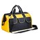 BLIRITEL 13 Inch Tool Bag for Men with Waterproof Hard Bottom, Heavy Duty Wide Mouth Tool Tote Bag, Multi-Pockets Tool Bag Organizer for Electrician Carpenter Mechanic (Yellow)