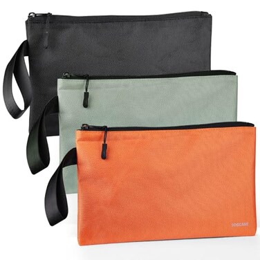 SOGCASE Tool Bag Zipper Pouch Lanyard Series - Durable 1680D Nylon, Sturdy YKK Zipper, Compact &amp; Portable MultiPurpose Tool Storage Organizer - 3 Pack (Orange/Grey/Black)