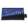 Wrench &amp; Tool Roll Up Pouch Organizer Bag 12 Pocket Metric Handmade Waterproof PVC Laminated Ballistic Polyester Canvas for Craftsman Portable Tool Bag Easy Grip - Black/yellow