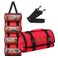 Wessleco Tool Roll, Wrench Roll Up Pouch Canvas Tool Roll up Bag, Multi-Purpose Wrench Tool Organize Storage,Hvac Tool Roll Bag with 4 Pockets(Red)