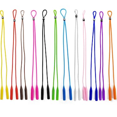 GXXMEI 24PCS Glasses Straps Adjustable-Silicone Sunglasses Strap Anti-Slip Retainers Eyeglasses String Holder Eyewear Retainers For Glasses Eyeglasses Sunglasses Reading Glasses Sport Glasses