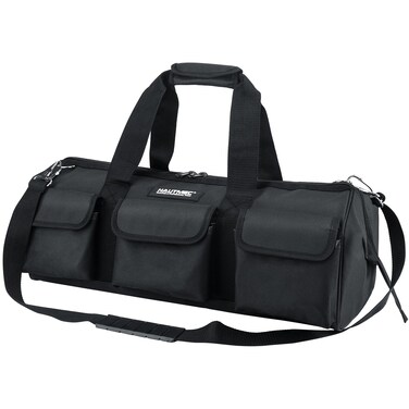 HAUTMEC 24" Contractor Heavy Duty Wide Mouth Tool Bag, All Black HT0184-TB