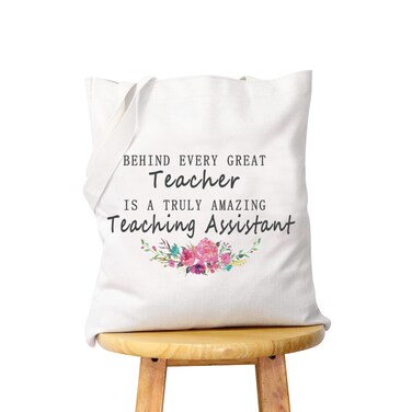 WCGXKO Teaching Assistant Gift Teacher's Aide Gift Teaching Assistant Zipper Pouch Cosmetics Bag Appreciation Gift (AMAZING Teaching Assistant tote)