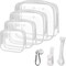 4 Packs Clear Bogg Bog Accessories Beach Tote Bag Suitable for Bogg Bag Insert Bag Cellphone Phone Holder Clear Makeup Bags Toiletry Bag Key Holder for Bogg Bag, Accessories for Bogg Bags (White)