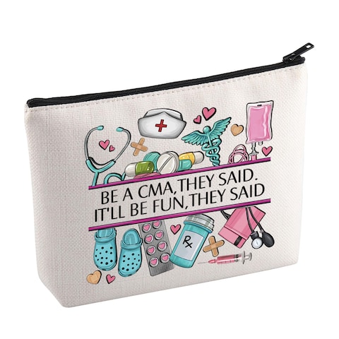 KUIYAI CMA Appreciation Toiletry Bag Best Certified Medical Assistant Ever Cosmetic Bag Nursing Gift CMA Nurse Life Gift New CMA Gift (BeA CMA Mup)