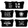 Weewooday 6 Pieces Volleyball Gift Volleyball Makeup Bag Volleyball Pouch Toiletry Bag Portable Sport Cosmetic Bag Volleyball Stuff Volleyball Pencil Case with Zippers for Women Players Teams(Black)