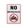 No Motorcycles Sign 10 x 14 Inch 40 Mil Thick Aluminum Reflective Sign UV Protected Water Proof