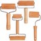 AVLA 4 Pack Wood Pastry Pizza Roller, Non Stick Wooden Rolling Pin for Home, Professional Dough Roller Tool Set for Baking, Cooking, Multifunction Craft Clay Roller, Easy to Handle
