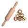Olivia and Jack Playdough Tool Set Weather Theme - Wooden Playdough Tools - Playdough Rolling Pin and Stamps