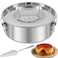 Flan Mold with Lid 7.5inch Flan Mold for Fast Pot 6QT to 8QT 304 Stainless Steel Molde Para Flan with Handle 1.5QT Round Flan Molds for Baking Cake Baking Flan Maker for Cake Pudding Cheesecake Crepe