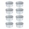 uxcell 8 Pcs Non-Stick Round Cake Pan 4.5" Aluminium Alloy Round Cake Baking Pan - for Wedding Birthday Christmas Cake Baking, Silver Tone