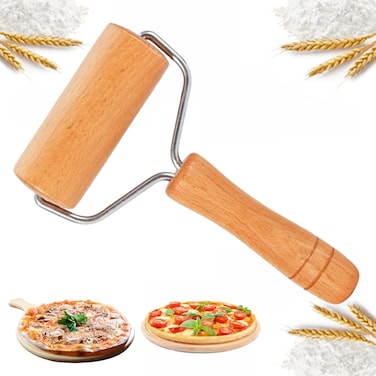 Rolling Pins for Baking, Small Rolling Pin, Wooden Dough Roller with Non-Stick Surface, Suitable for Pastries, Tortillas, Pizza, Cookies, and More