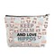 FUSTMW Hippo Makeup Bag Hippo Gifts for Women Hippopotamus Gifts Keep Calm and Love Hippos Cosmetic Bag Travel Toiletry Bag (hippo bag)