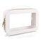 YAASHEEN Clear Makeup Bag Clear Cosmetic Bag Large Toiletry Bag With Zipper Double Sided Travel Makeup Bag For Women Waterproof Clear Toiletry Bag (Medium) White