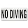 SmartSign 5.75 x 11.75 inch &acirc;&euro;&oelig;No Diving&acirc;&euro; Adhesive Pool Safety Marker/Sign, 20 mil Laminated Vinyl with Anti-Skid Pebbled Surface, Black and White, Made in USA