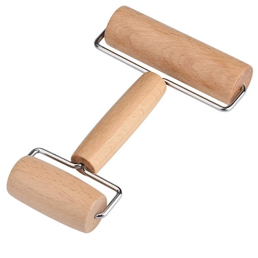 Double Head Wooden Pastry Pizza Roller Multi-purpose Rolling Pin for Dough Cookie Baking Cooking Craft Projects