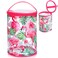 Christmas Beach Gifts Heavy Duty Clear Lotion Toiletry Bags for Travel Makeup Bag Cylinder Waterproof Portable Trip Bag Sunscreen Cosmetic Pouch with Handle Zipper(Flamingo)