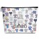 Elephant Cosmetic Bag, Elephants Makeup Bag with Zipper for Toiletry Bag Accessories, Animal Lovers Gifts for Women Birthday - A06