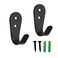 TOOLSTAR Stainless Steel Heavy Duty Hook, Outdoor Wall Mounted Hanger Hook, Coat Towel Hooks for Bathroom Kitchen Pool (U Shape Black, S)