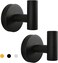 Vuzvuv 2 Packs Matte Black Towel Hook for Wall Modern Bathroom Kitchen Coat Robe Clothes Hook for Hotel Garage Pool Modern Wall Mounted Holder Waterproof Brushed Black SUS304 Stainless Steel Hooks
