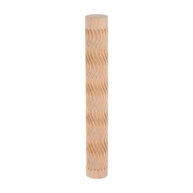 HARFINGTON Wood Clay Roller Ripple Pattern Modeling 6 Inch Beech Wood Hand Rollers Wooden Pottery Tools Wood Grain Texture Rollers for Clay Baking DIY