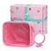 Joyribbon Clear Makeup Bag - Pink Cosmetic Bag, Travel Toiletry Bag, Cute Makeup Pouch, Transparent Travel Case, Waterproof and Quart Size Bag, Best Gift for Girls, Teens, Women