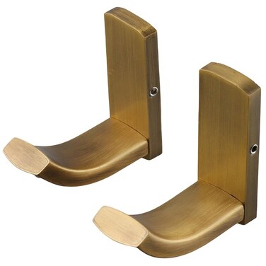 Urjumpea 2 Pack Antique Brass Towel Hooks Heavy Duty Shower Towel Robe Holder Wall Mounted Rustic Clothes Hooks Towel Hanger for Bathroom Kitchen