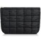 Hillban Puffy Quilted Makeup Bag Quilted Cosmetic Bag Cute Puffer Toiletry Bag Checkered Makeup Pouch Aesthetic Travel Makeup Brushes Bag(Black,Classic)