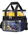 Jeluno Clear Lunch Bag - Large Clear Lunch Bag for Work Double-Deck Reusable Lunch Bag with Adjustable Strap, Front Pocket and Top Compartment for Picnic, Beach, Work, School&iuml;&frac14;&circ;3-6 People Use&iuml;&frac14;&permil;