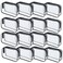 16 Pieces Clear Makeup Bags Bulk, TSA Approved Toiletry Bag for Travel, PVC Waterproof Travel Pouches Clear Pouch with Zipper for Men and Women Carry-on Travel Essentials Cosmetic Bags (Black-M)