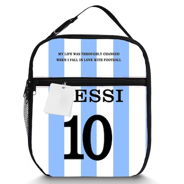 MTDNMBHY Soccer Insulated Lunch Bag For Women Men Insulated Lunch Box For Reusable Lunch Tote Portable Bag For Work, Picnic Or Travel